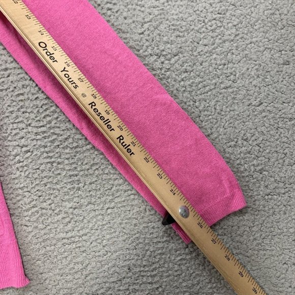 White Stuff Cardigan Deep V Neck Linen Long Sleeve Top Size 10 Pink Button Front - Picture 6 of 12